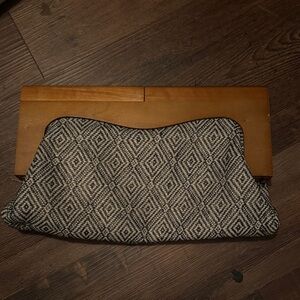 Elegant Black and White Clutch Bag